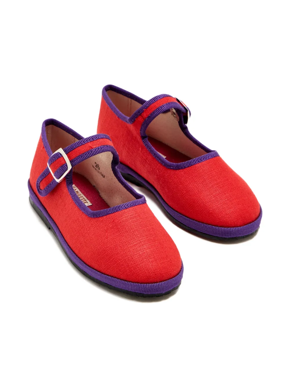 CAPULETTE buckle-strap ballerina shoes Red