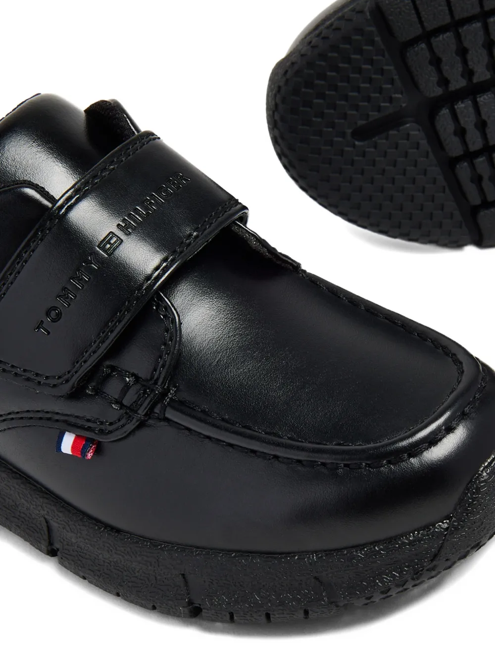 Tommy Hilfiger Junior Sneakers met klittenband Zwart