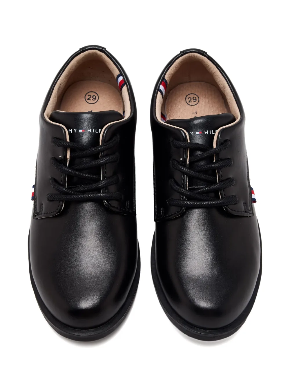 Tommy Hilfiger Junior lace-up leather brogues Black