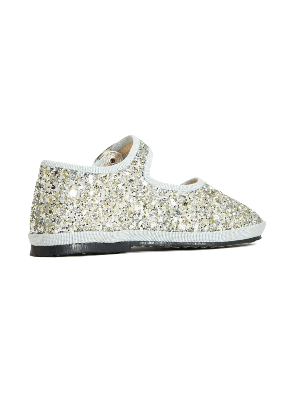 CAPULETTE Bambina glittered buckled ballet flats White