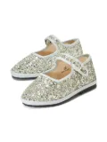 CAPULETTE Bambina glittered buckled ballet flats - White