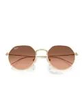 RAY-BAN JUNIOR geometric-frame sunglasses - Gold