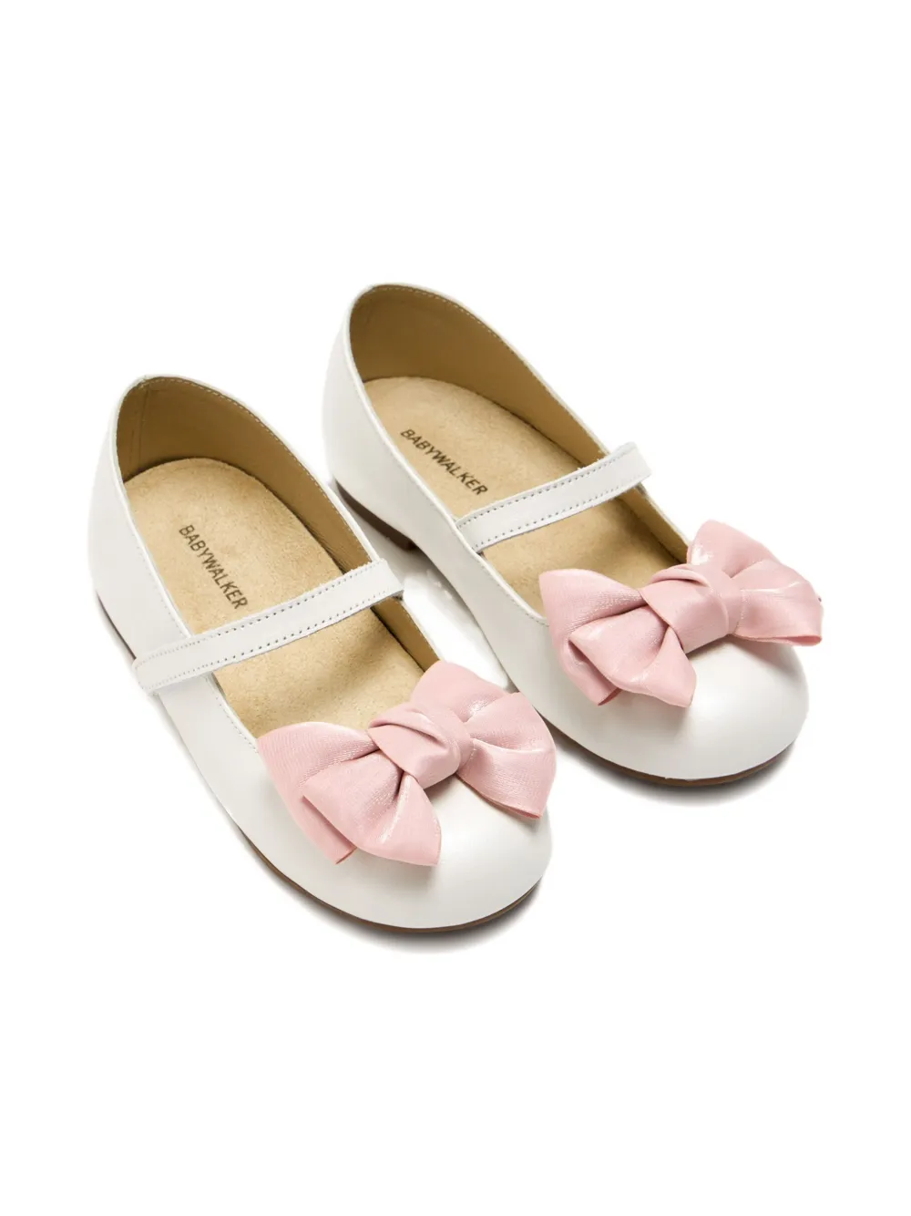 BabyWalker bow-embellished ballerina shoes White