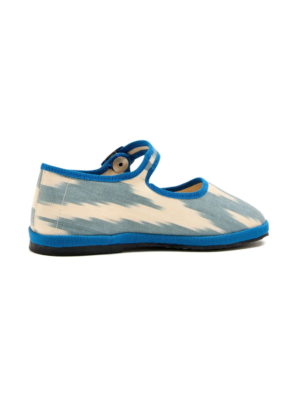 CAPULETTE ikat-pattern buckled ballerina shoes Blue