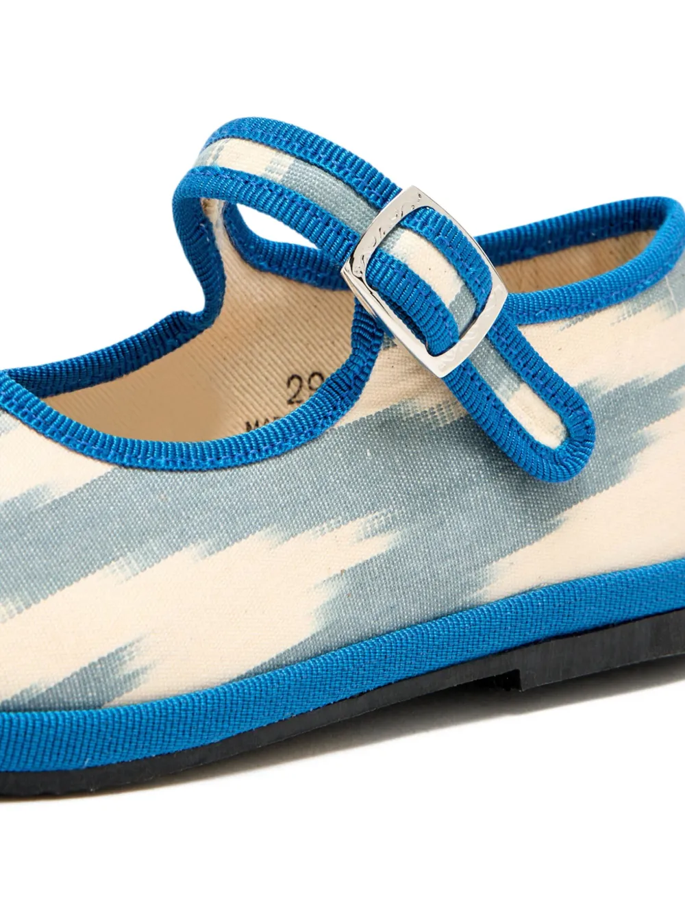 CAPULETTE Ballerina's met gesp en ikat-patroon Blauw