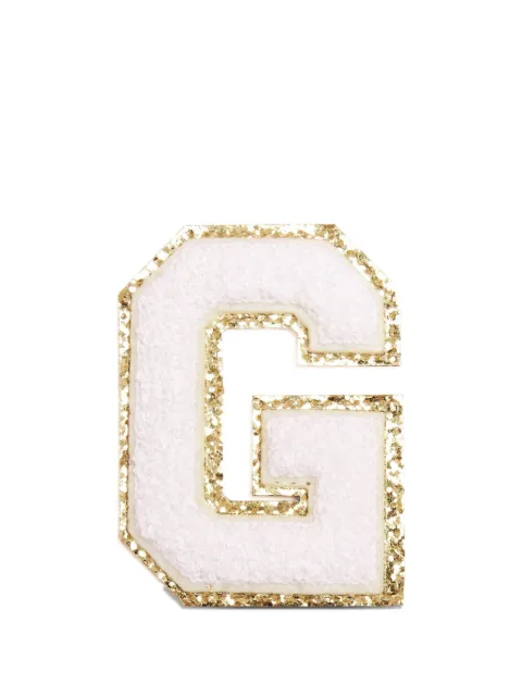 BECCO BAGS glitter-embellished G-letter patch