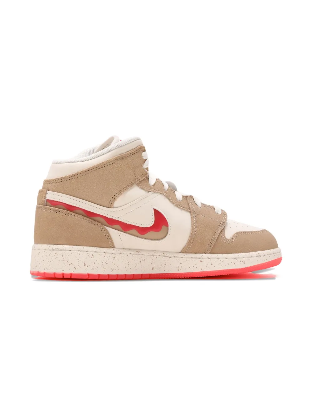 Nike Kids wave-swoosh sneakers 206 BEIGE NATURALS