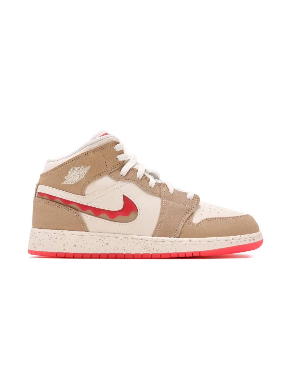 Nike Kids wave-swoosh sneakers - 206 BEIGE/NATURALS