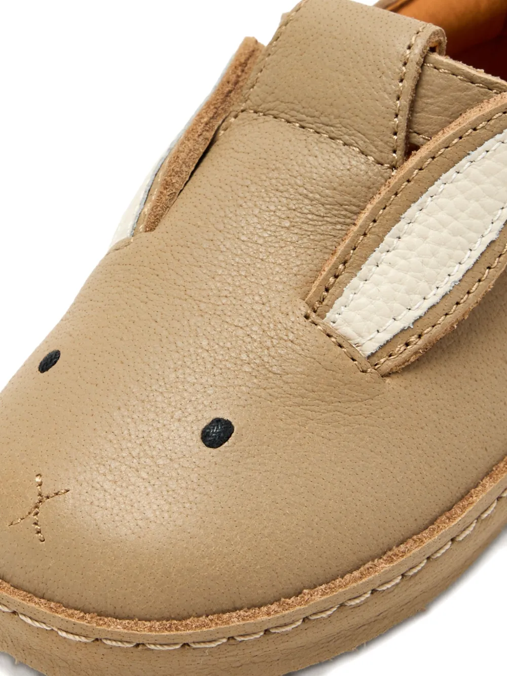Donsje Rabbit-ear Leather Sneakers In Brown