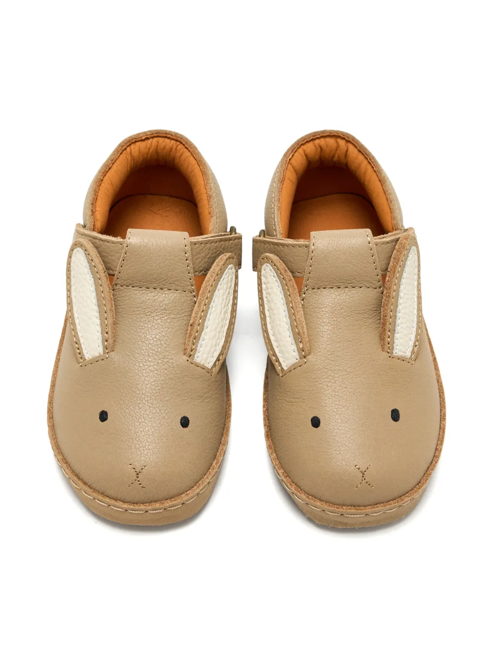 Donsje Rabbit-ear Leather Sneakers In Brown
