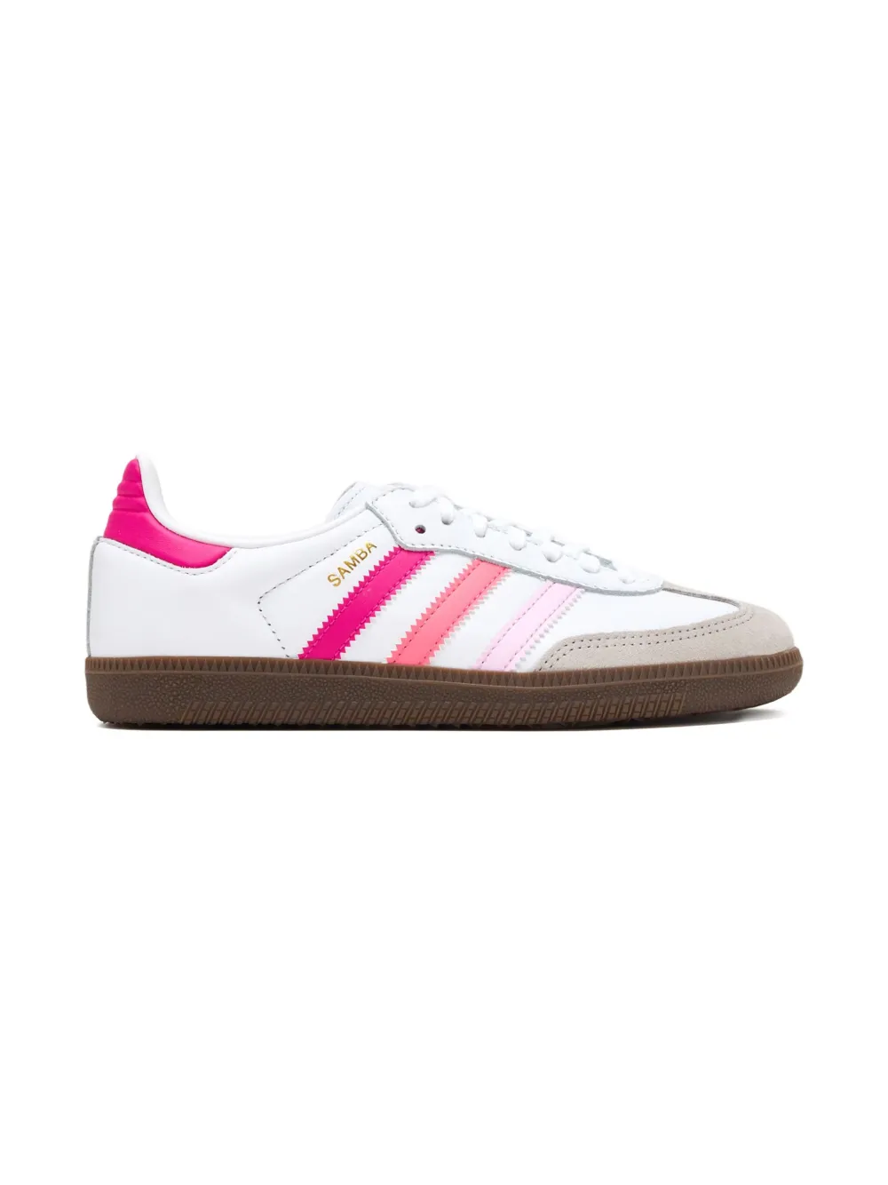 Adidas Kids Samba leather sneakers White