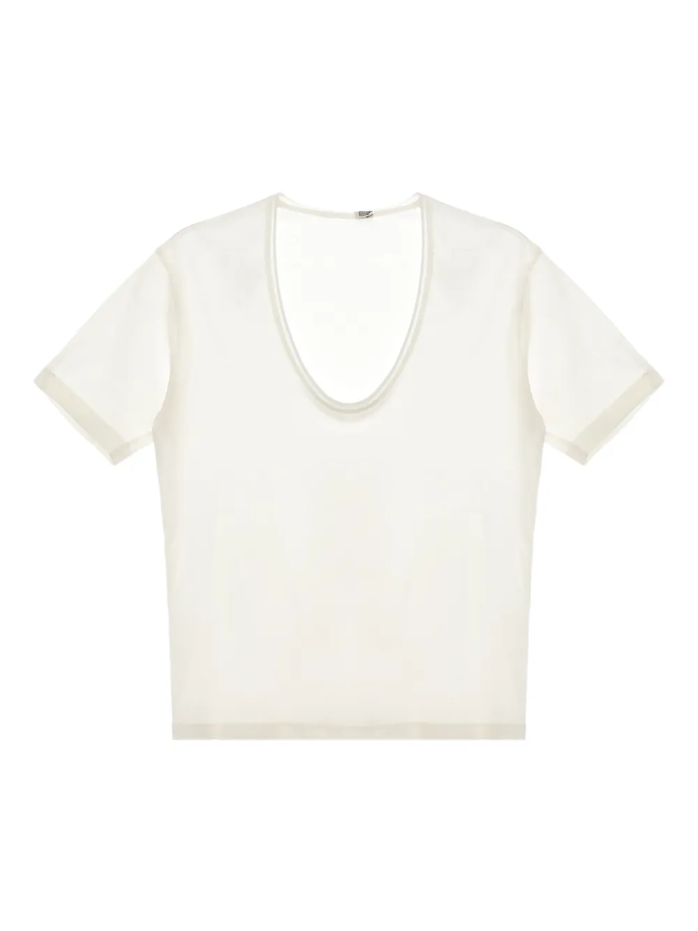 TOTEME T-Shirt mit U-Ausschnitt - Weiß