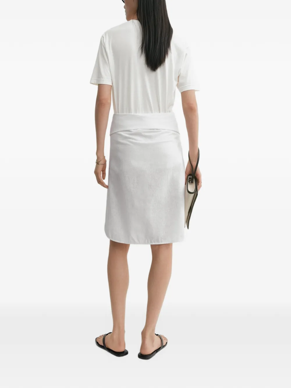 TOTEME T-shirt met diepe ronde hals Wit