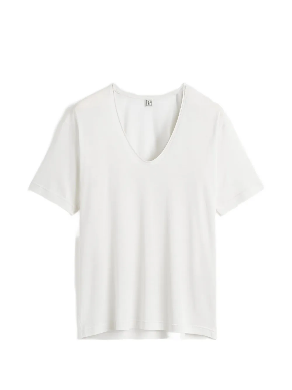 TOTEME T-shirt met diepe ronde hals Wit