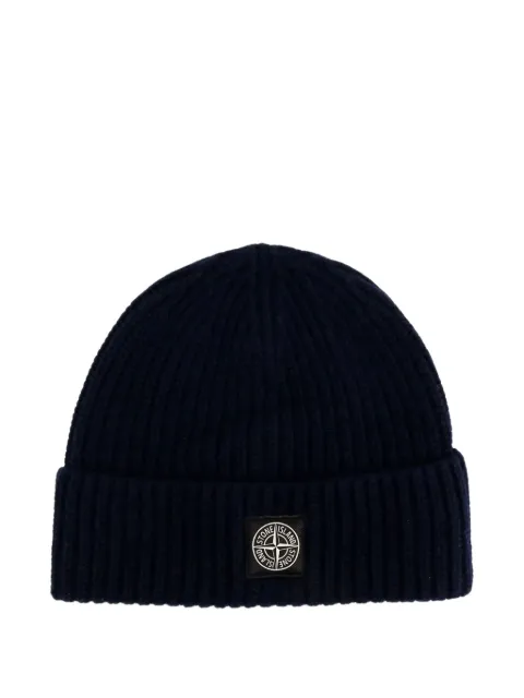 Stone Island logo-patch beanie