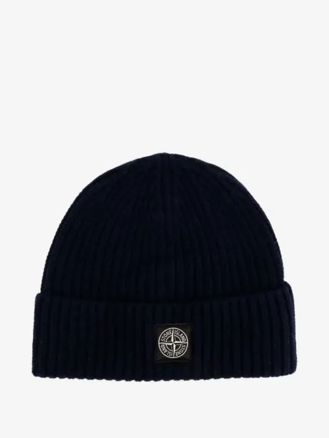 Stone Island Beanie mit Logo-Patch