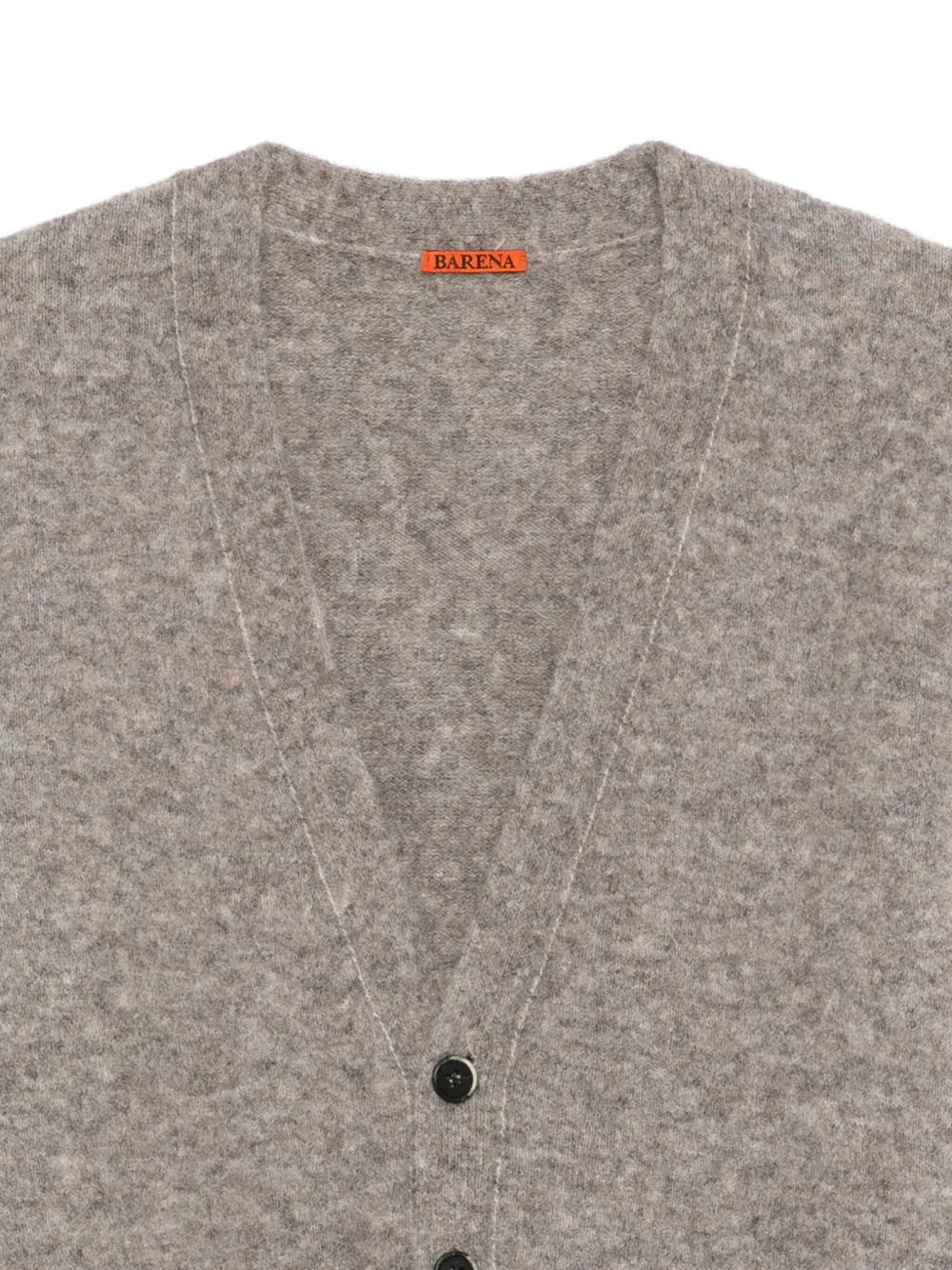 Barena Vest met V-hals en knoop Bruin