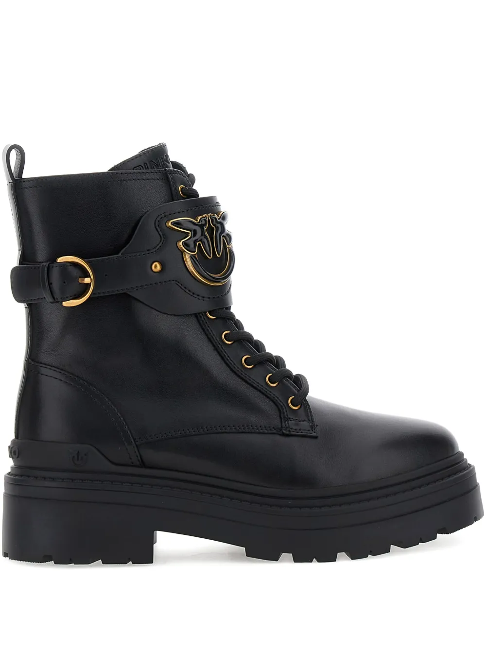 PINKO lace-up combat boots Black