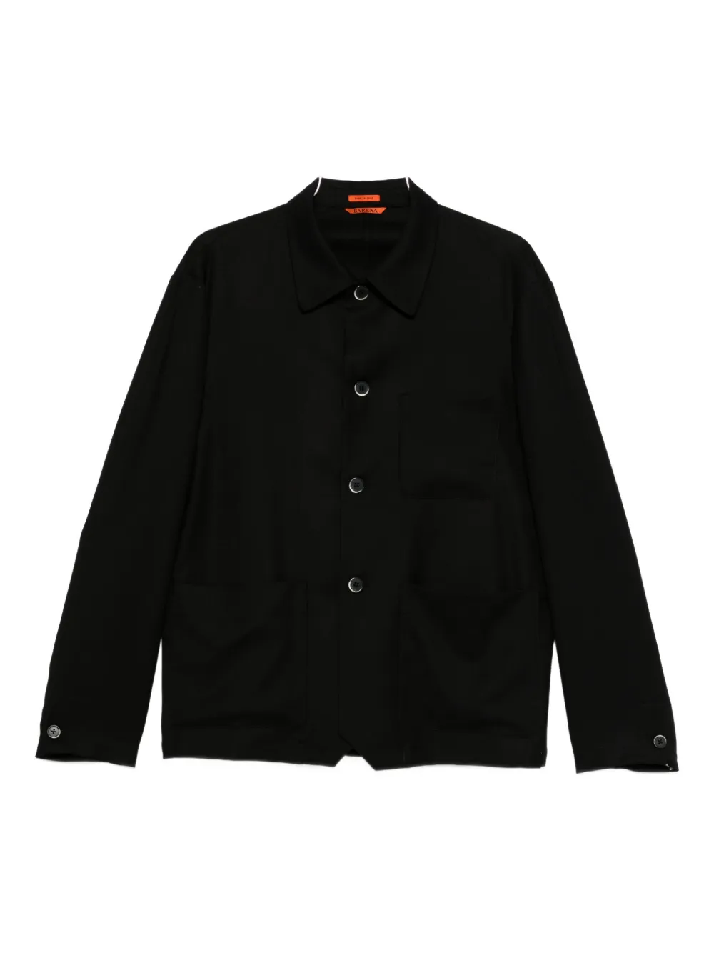 Barena Venezia Button-fastening Patch-pocket Shirt Jacket In Black