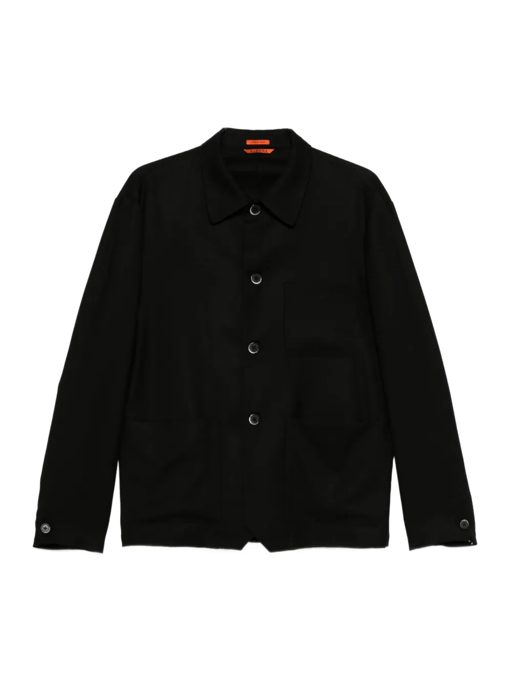 Barena button-fastening patch-pocket shirt jacket | Black | Image 1