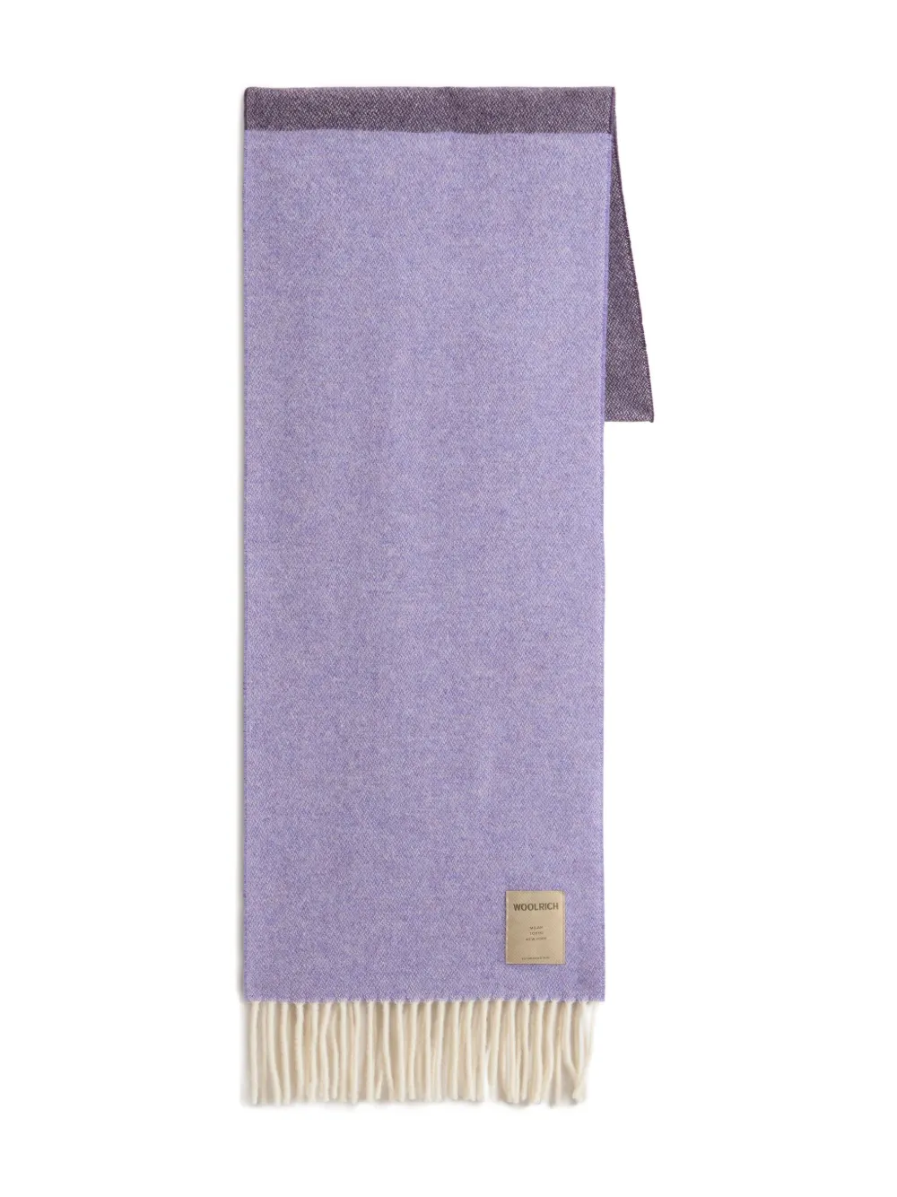 Woolrich Two-toned Wool Scarf In Purple