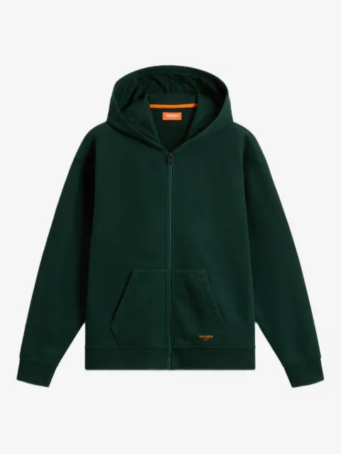 Woolrich Kids logo zip hoodie