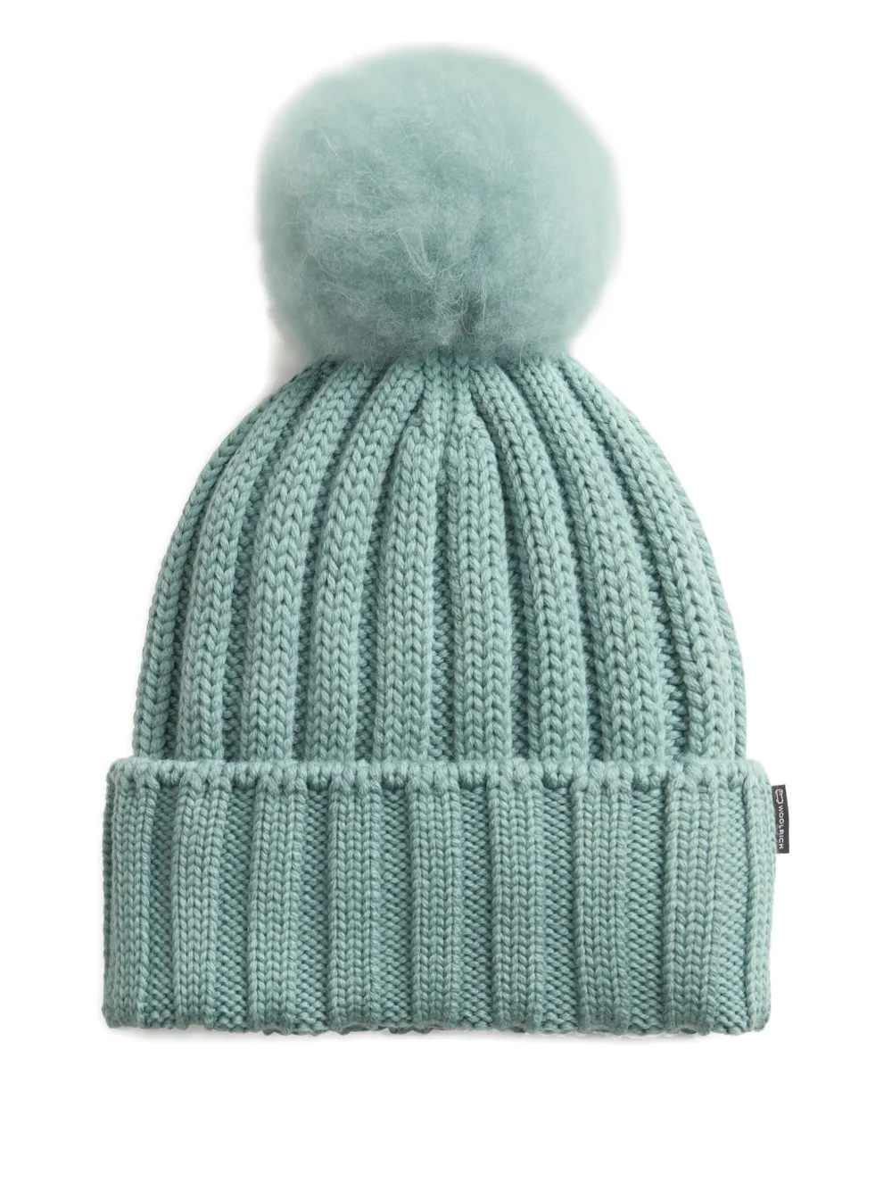 Woolrich Ribbed Pom-pom Beanie In Blue