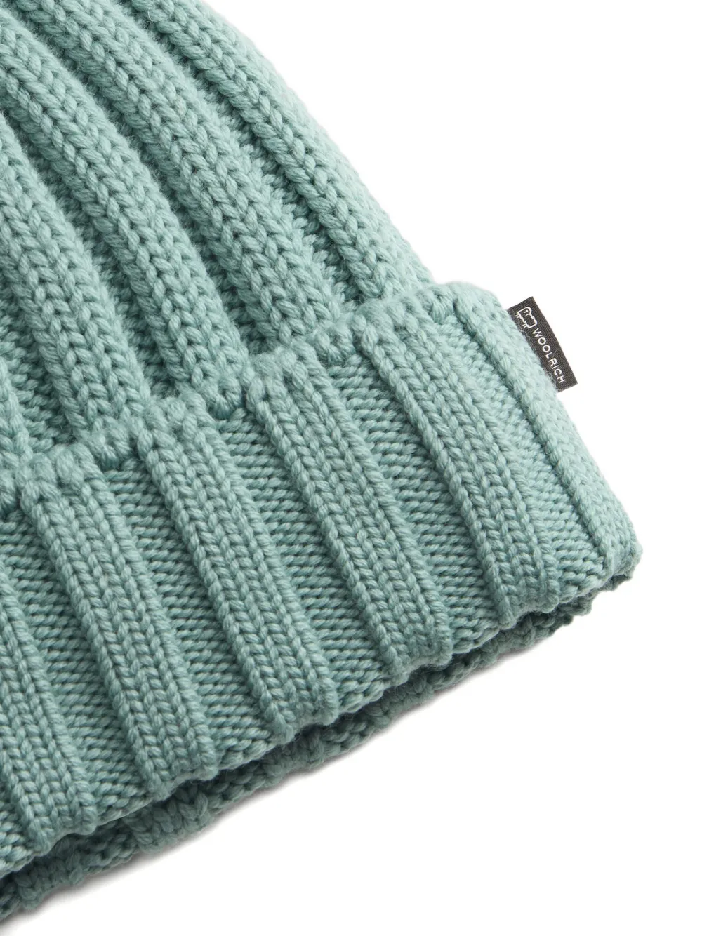 Woolrich Ribbed Pom-pom Beanie In Blue
