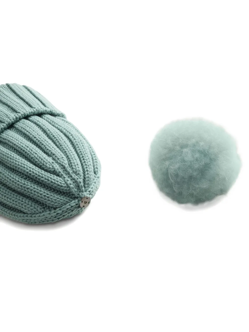 Woolrich Ribbed Pom-pom Beanie In Blue
