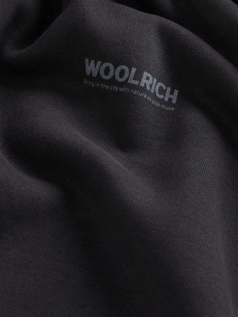 Woolrich Kids Hoodie met print Zwart
