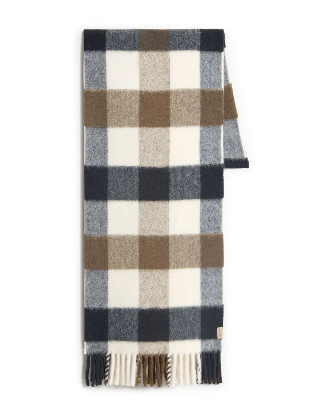 Woolrich Check Wool Scarf In Multi