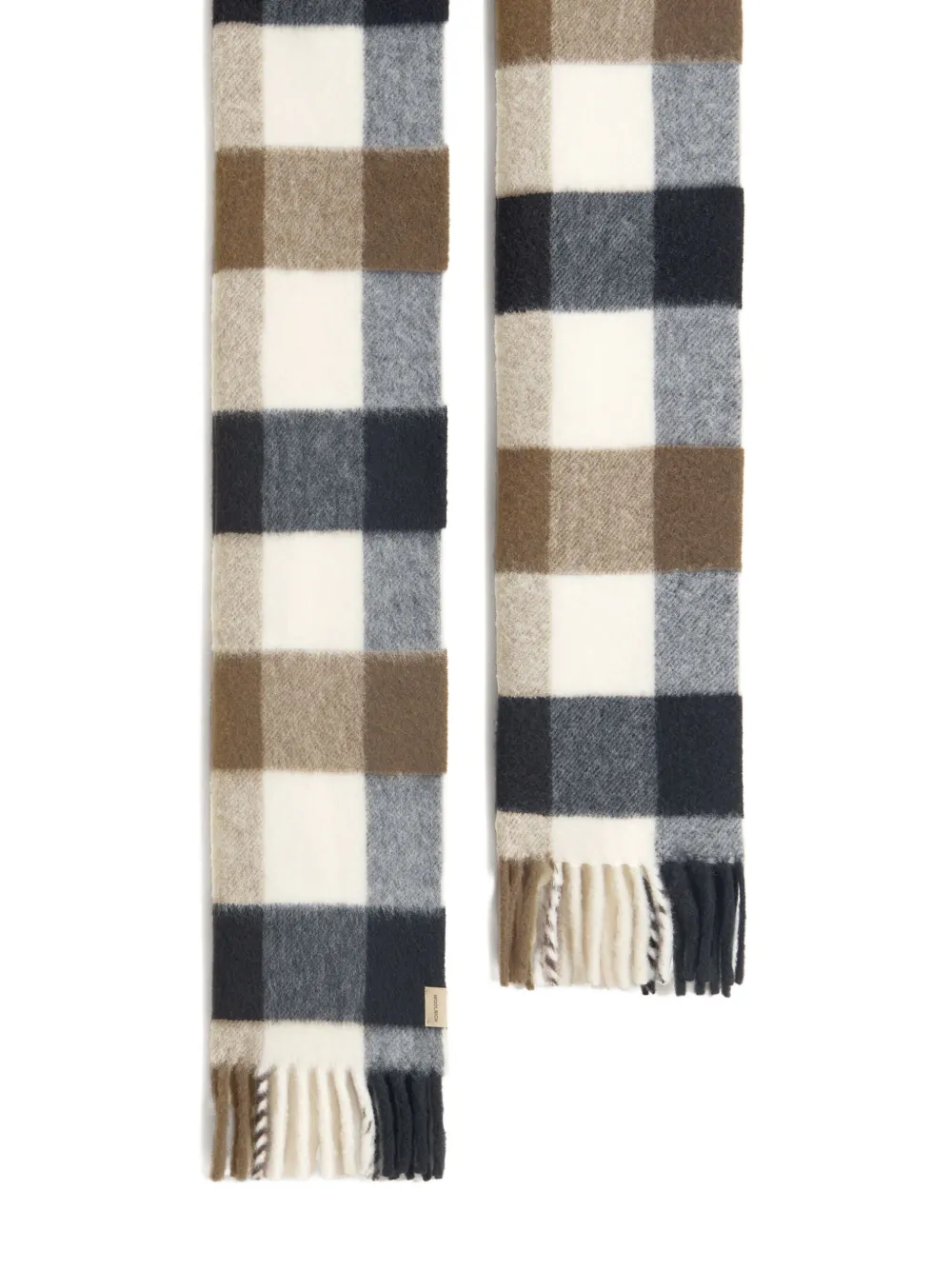 Woolrich Check Wool Scarf In Multi
