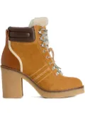 Woolrich lace-up shearling-trim boots - Neutrals