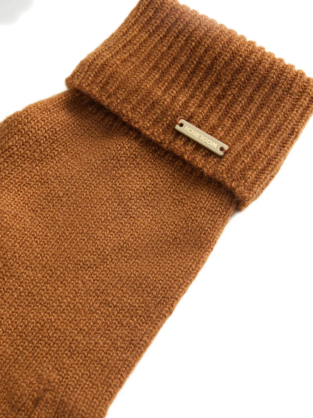 Woolrich Ribbed Cashmere Gloves In Brown