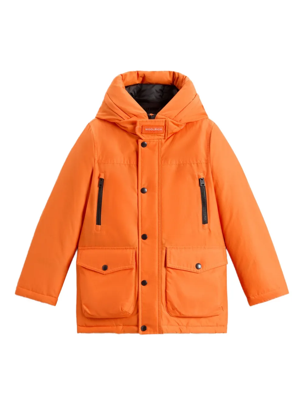 Woolrich Kids hooded pockets arctic parka - Arancione