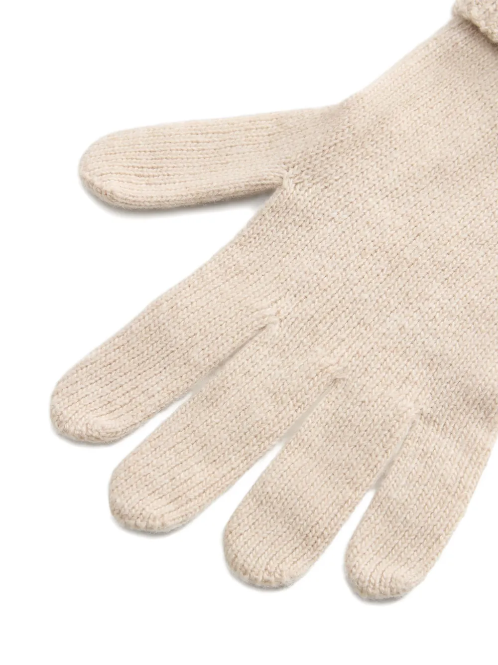 Woolrich Ribbed-cuff Wool Gloves In Neutral
