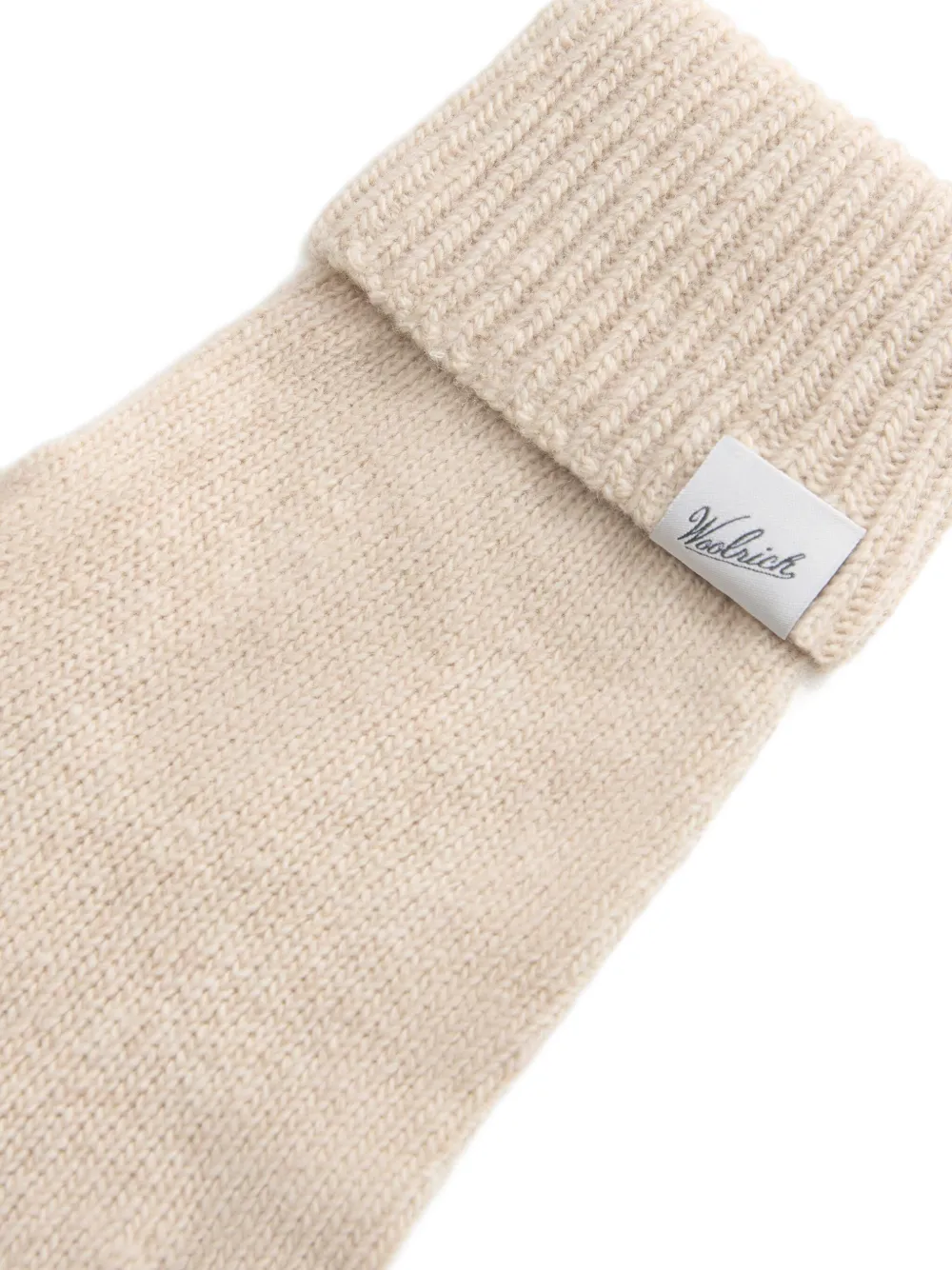 Woolrich Wollen handschoenen met geribbelde manchetten - Beige