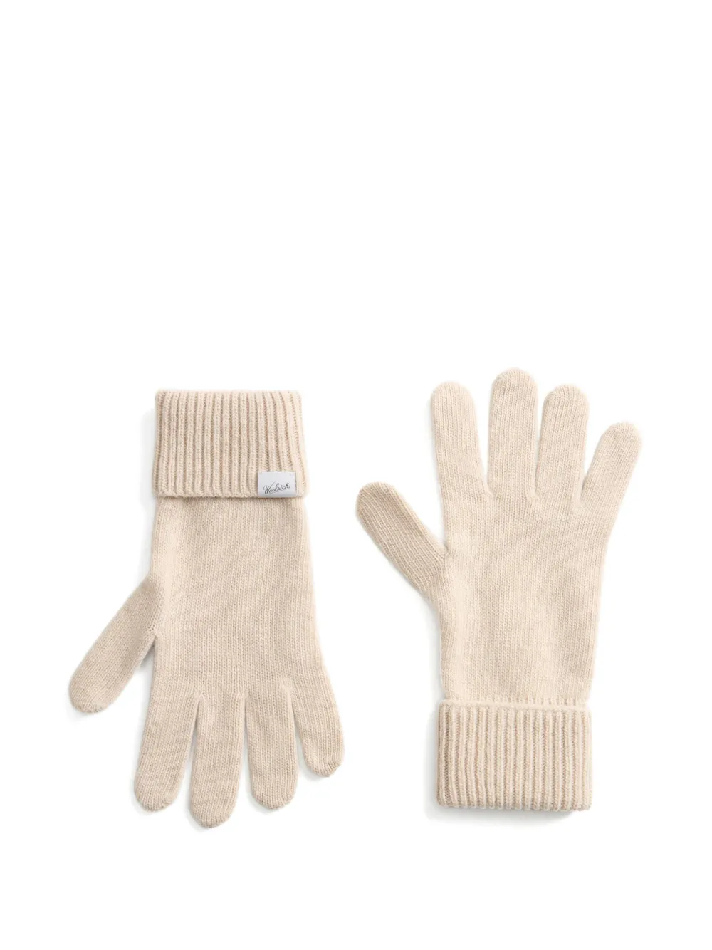 Woolrich ribbed-cuff wool gloves | Neutrals | Image 1