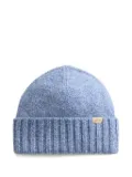 Woolrich logo-detail beanie - Blue