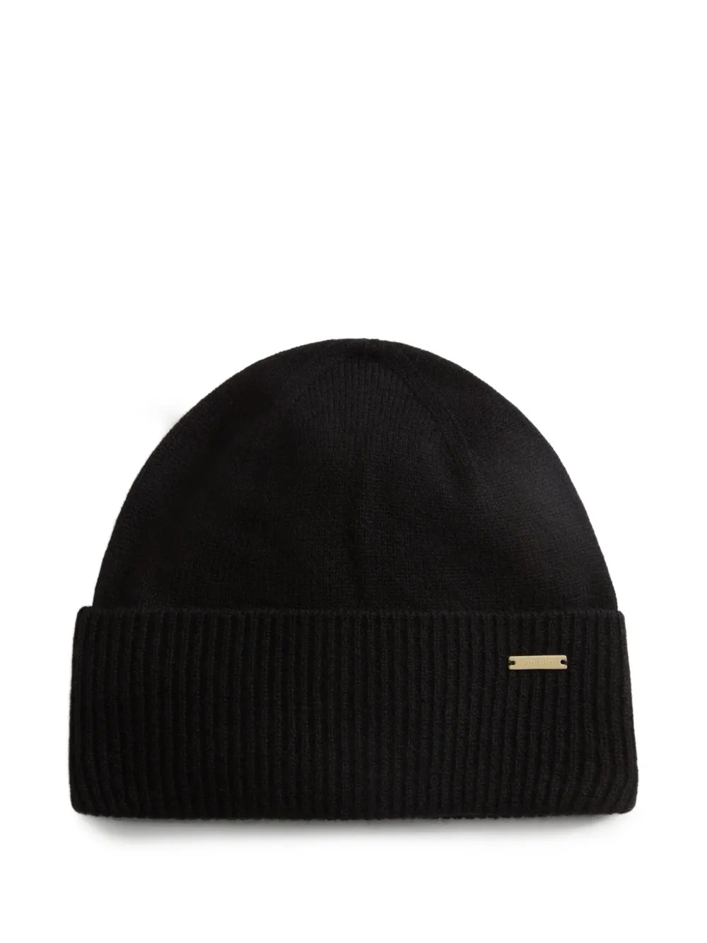 Woolrich ribbed cashmere beanie | Black | Image 1