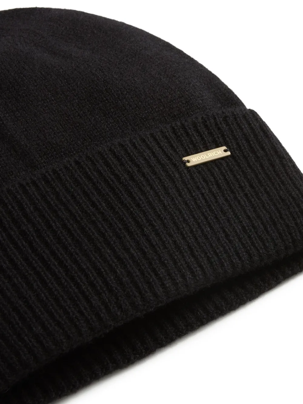 Woolrich Geribbelde kasjmier muts Zwart