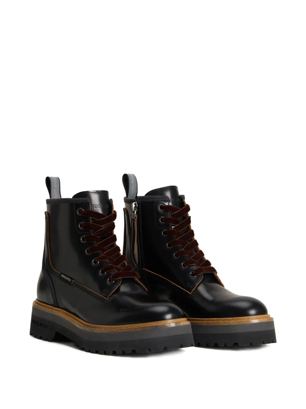Woolrich Main combat boots met veters Zwart