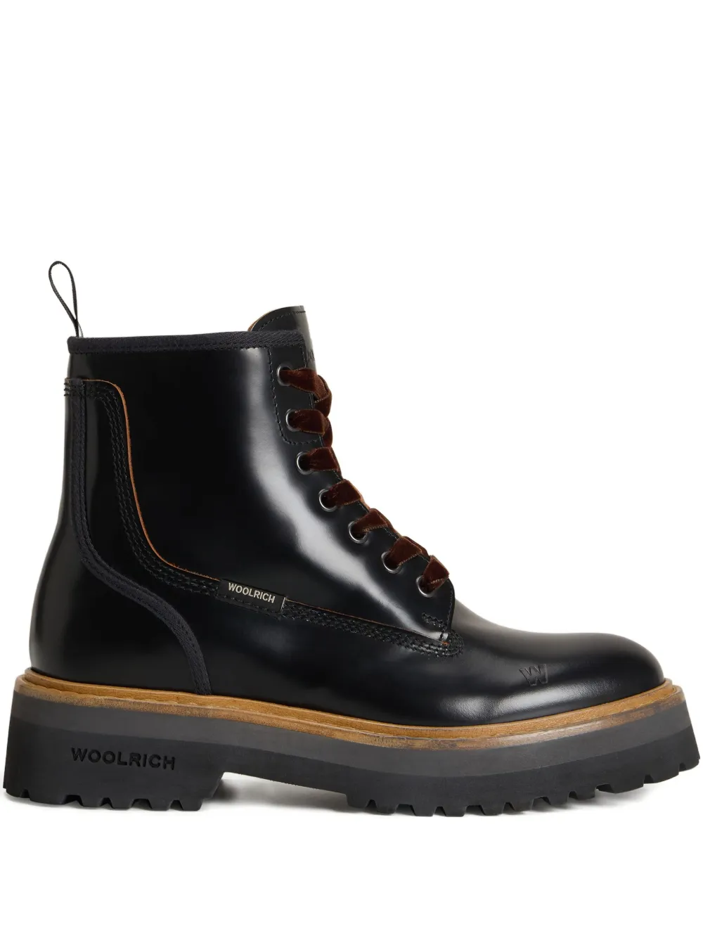 Woolrich Main combat boots met veters Zwart