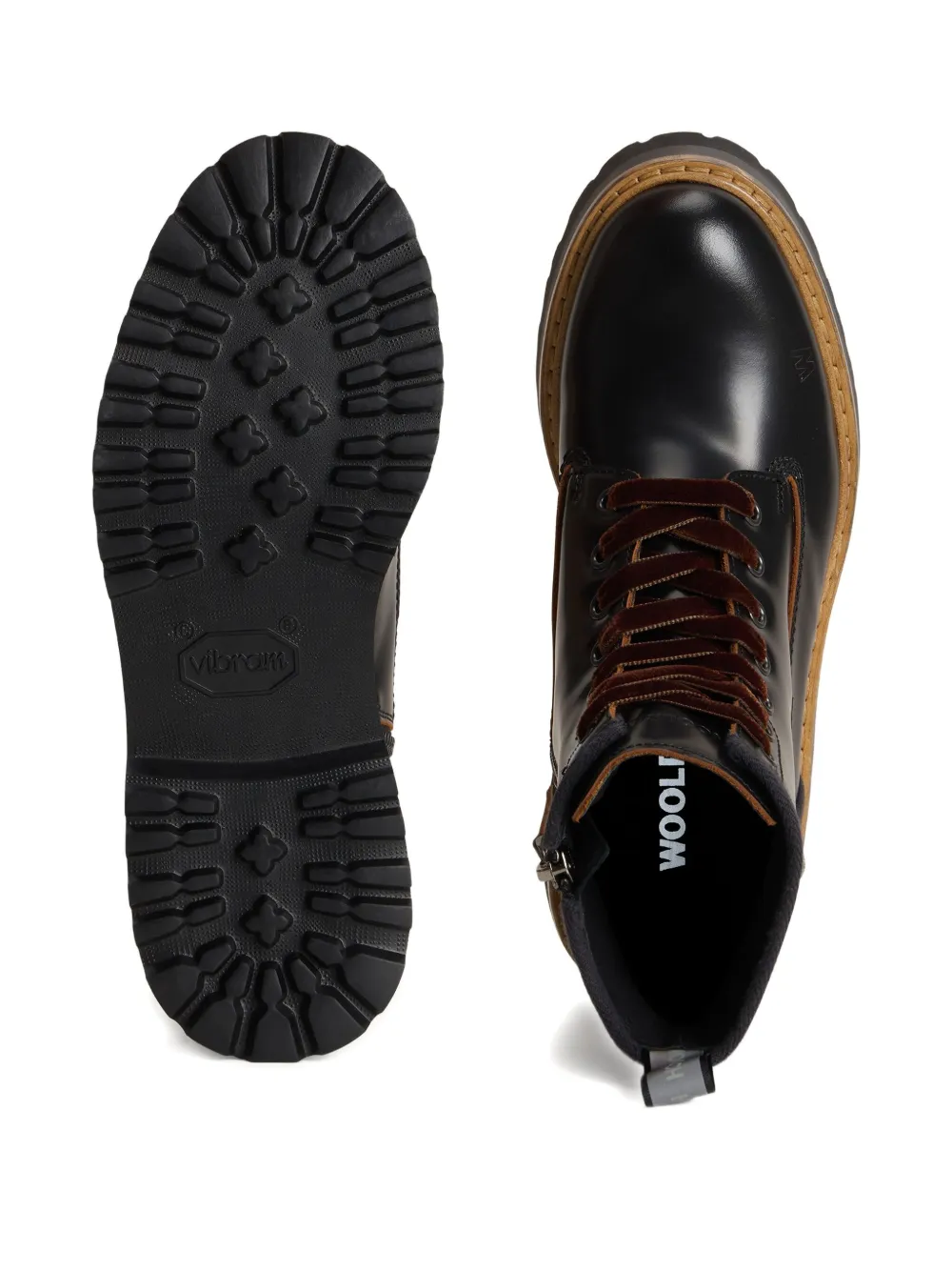 Woolrich Main combat boots met veters Zwart