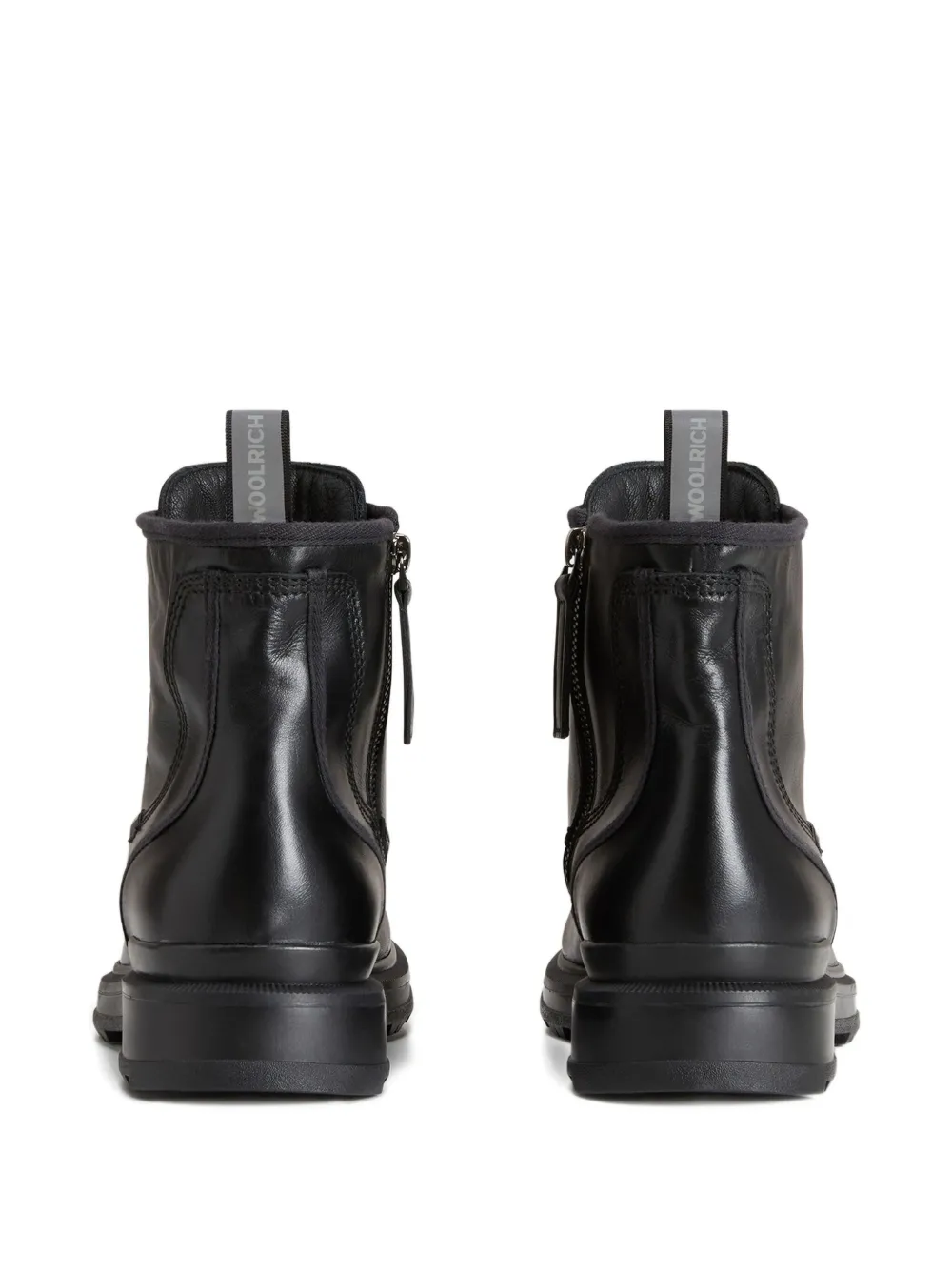 Woolrich Grove leren combat boots Zwart