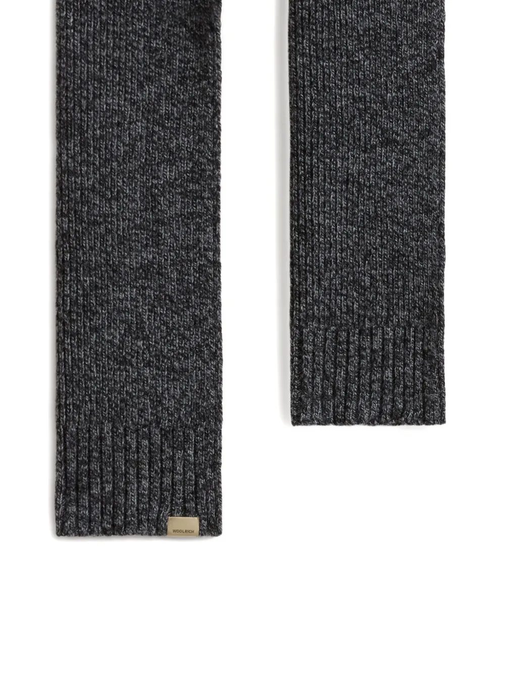 Woolrich Mouline geribbelde wollen sjaal - Zwart