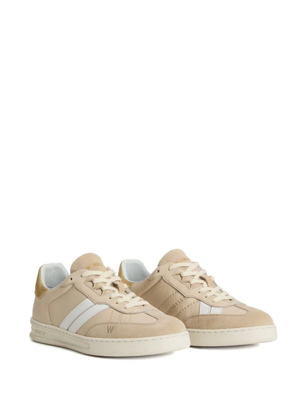 Woolrich leather stripe sneakers - Beige