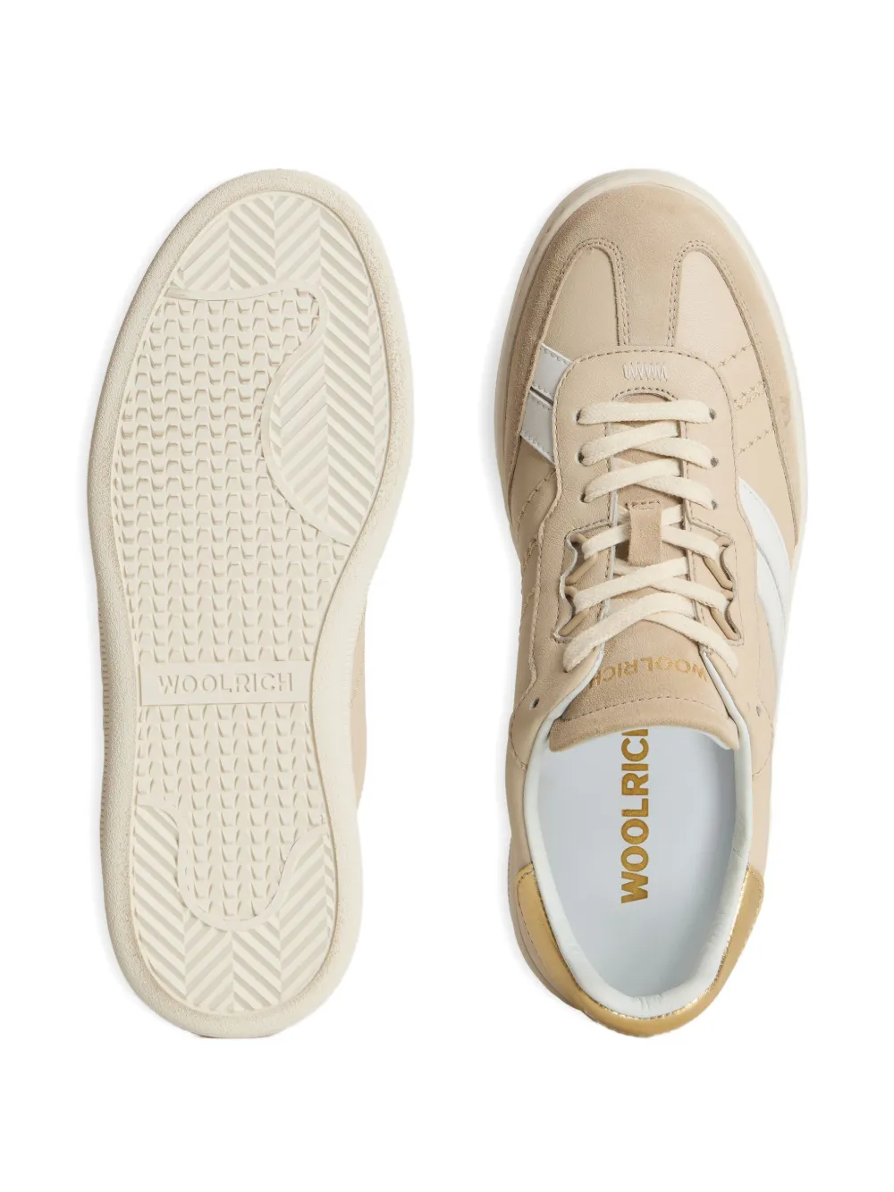 Woolrich leather stripe sneakers Neutrals