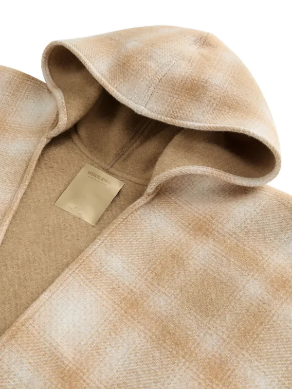Woolrich チェック フーデッドケープ | ニュートラル | FARFETCH JP