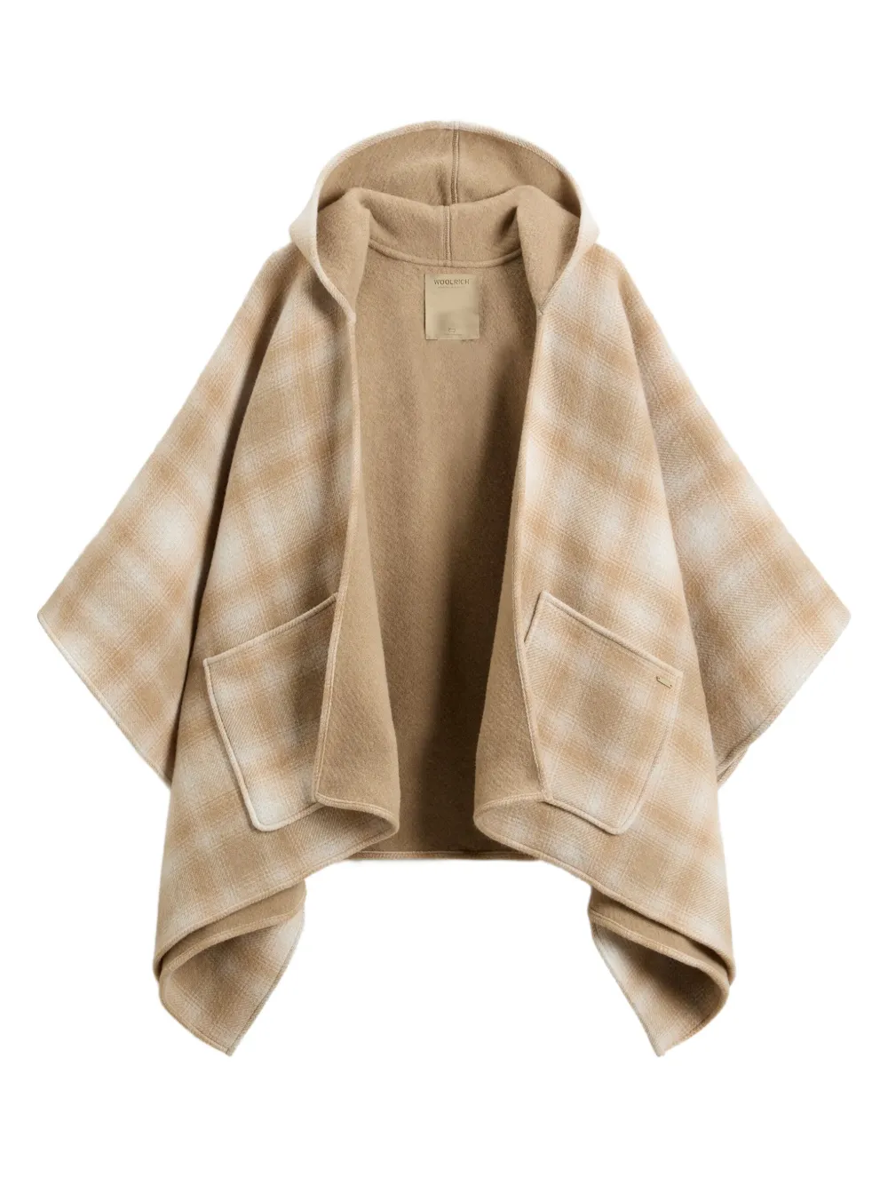 Woolrich hooded plaid cape | Neutrals | Image 1